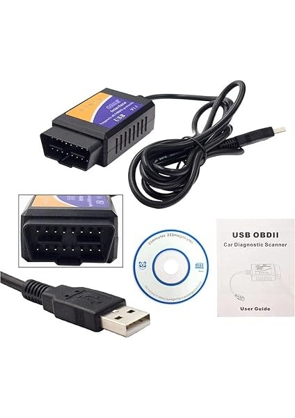 Obd2 Kablolu USB Girişli Araç Oto Arıza Tespit Cihazı V1.5 modelleri