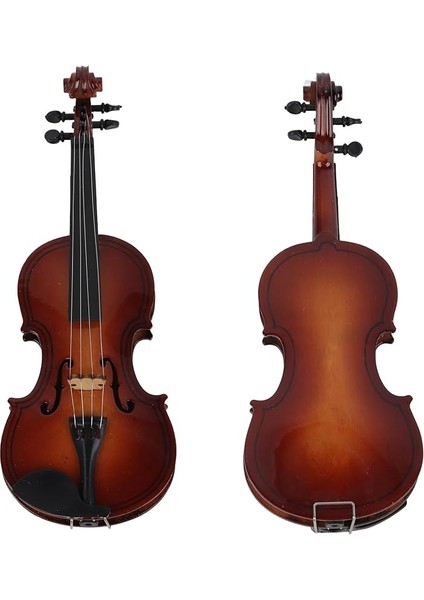 Keman Modeli, Ev Ofis Dekoru Için Ahşap Zanaat Müzik Süsü, Tutucu ile Doğum Günü Hediyesi, Mezuniyet Töreni Için Siyah Kasa fiyatları