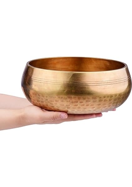 Tibet Şarkı Kase Seti, 20,5 Cm/ 8 Inç Büyük El Yapımı Metal Ses Kasesi ve Yumuşak Yastık (Rastgele Renk Teslimatı) ve Meditasyon Ses Çakra Şifa Yogası Gevşeme Için Ahşap Forvet indirimleri
