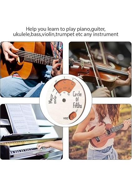 Ahşap Beşli Çemberi Tekerlek Melodi Aracı Akor Tekerleği Müzik Teorisi Öğrenme Aracı Beşinci Derece Çemberi Yeni Başlayanlar Için Müzik Aksesuarları Müzisyenler Melodi Aracı fiyatları