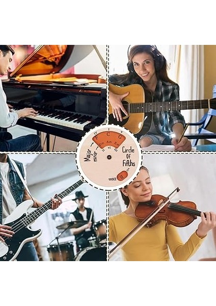 Ahşap Beşli Çemberi Tekerlek Melodi Aracı Akor Tekerleği Müzik Teorisi Öğrenme Aracı Beşinci Derece Çemberi Yeni Başlayanlar Için Müzik Aksesuarları Müzisyenler Melodi Aracı indirimleri