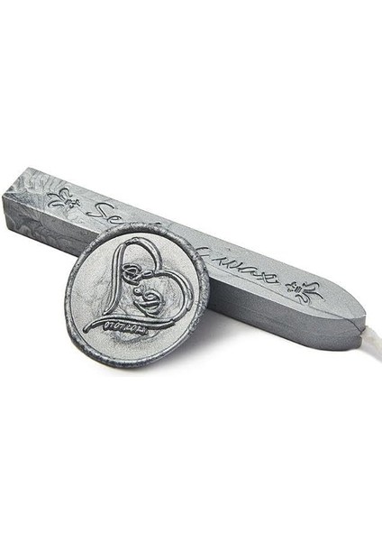 Fitilli Mühür Mumu Çubuk Gümüş Renk Resmi Damga Zarf Davetiye