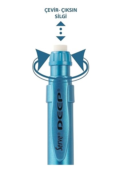 Deep Mekanik Kursun Kalem 07MM Metalik Mavi modelleri