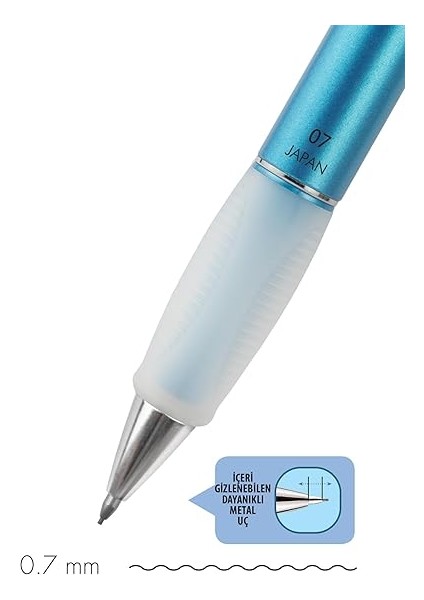 Deep Mekanik Kursun Kalem 07MM Metalik Mavi fırsatları