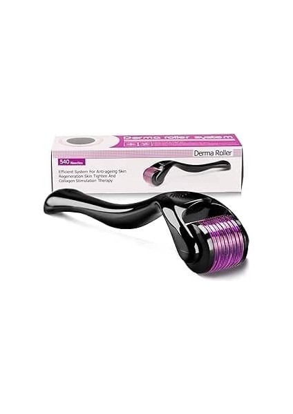 Hoala Dermaroller Titanyum Uçlu 540 Iğneli Derma Roller 0.5 mm Iğne (Koruma Kutulu)