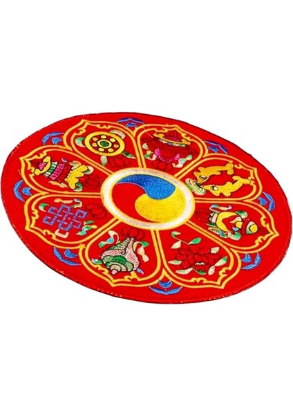 Buddha Sound Bowl Pad - Kullanım Için Zarif Nakışlı Yoga Kasesi Aksesuarı