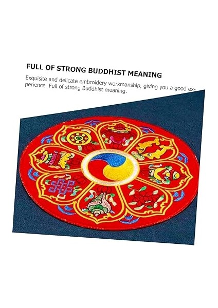 Buddha Sound Bowl Pad - Kullanım Için Zarif Nakışlı Yoga Kasesi Aksesuarı indirimleri