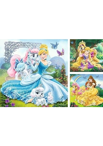 Puzzle 3X49 Parça Belle Cindirella Rapunzel Renkli 6+ fiyatları