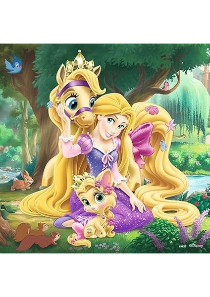Puzzle 3X49 Parça Belle Cindirella Rapunzel Renkli 6+ indirimleri