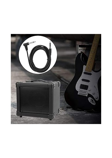 Ses Kablosu 6.35MM Sağ Açılı Konektör 3 Metre Uzunluk Amplifikatör Tel Elektrik fiyatları