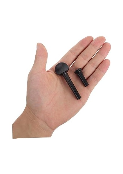1 Set Abanoz Keman Akort Burguları ve 4/4 Tam Boy Kemanlar Için Uç Pim Seti Gelişmiş Için Yedek Müzik Aleti Aksesuarları fırsatları