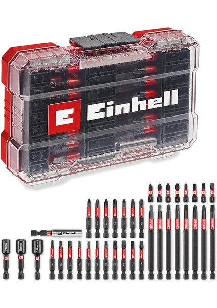 Einhell M-Case 38-Parça Darbeye Dayanıklı Uç Seti (25 mm Uçlar, 50 mm Uçlar, 90 mm Uçlar, Altıgen Lokmalar, 60 mm Uç Tutucu, Saklama Kutusu Dahil) - 49109250