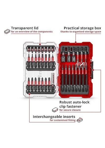 Einhell M-Case 38-Parça Darbeye Dayanıklı Uç Seti (25 mm Uçlar, 50 mm Uçlar, 90 mm Uçlar, Altıgen Lokmalar, 60 mm Uç Tutucu, Saklama Kutusu Dahil) - 49109250 modelleri