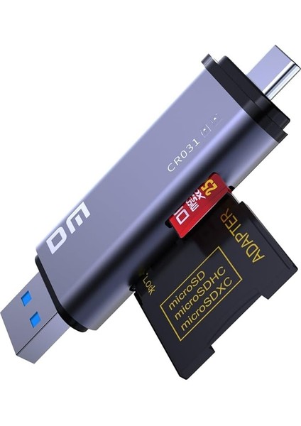 CR031 Usb3.1 ve Type-C Micro Sd Tf – Sd Kart Okuyucu Çevirici