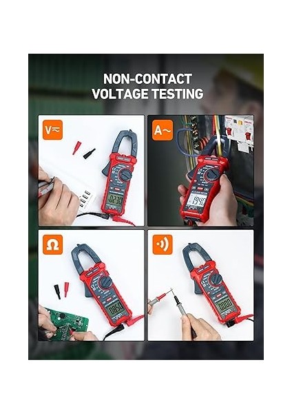 CM2K0R 2000 Sayım Pens Metre, Multimetre, Polimetre, Voltmetre, Ac Akım, Ac/dc Gerilim, Direnç, Frekans, Kapasitans, Süreklilik, Test Diyotları Için Test Cihazı indirimleri