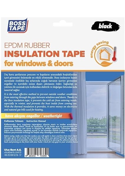 Tape Epdm Kauçuk Pencere Kapı Izolasyon Bandı Siyah 5MMX15MMX5MT modelleri