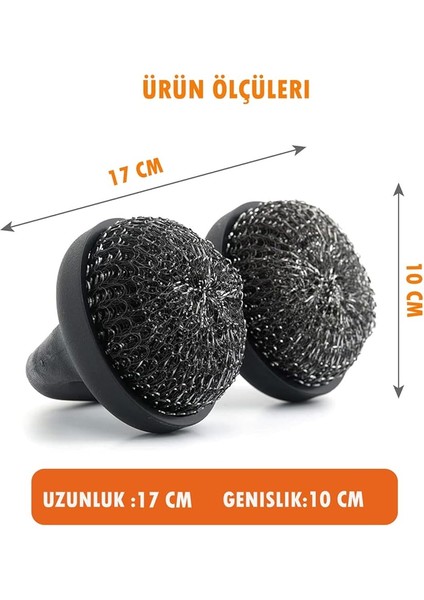 Premium Bbq Izgara Fırçası, Kolay Tutma Özelliği ile Çift Pedli Paslanmaz Çelik Temizleyici 1710 fırsatları