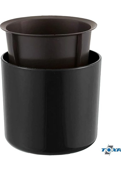 4 Adet Mimoza Saksı Küçük Boy Plastik Kaktüs Sukulent Saksısı (Siyah, 0.2 Litre) modelleri