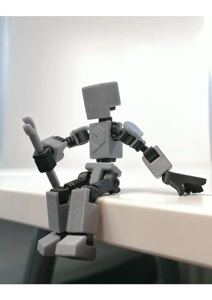 Hareketli Mini 13 Robot Oyuncak 8 cm - Gri Siyah 1 Adet fiyatları