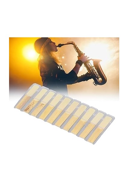 10 Adet Profesyonel Bb Soprano Saksafon Kamışlar 2.5 Gücü Geleneksel Sax Kamışlar Yeni Başlayanlar Için Klasik Veya Caz Için modelleri