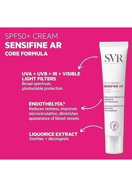Sensifine Ar Creme Spf 50+ Kızarıklık Karşıtı Güneş Koruyucu Krem 40 ml modelleri