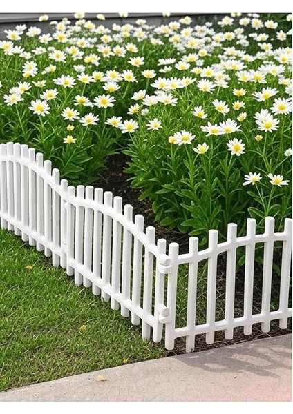 Boy Çift Yönlü Dekoratif Separatör Beyaz Yüksek Plastik Bahçe Çit fiyatları