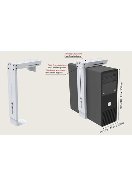 Bilgisayar Kasa Taşıyıcı Ayak Siyah modelleri