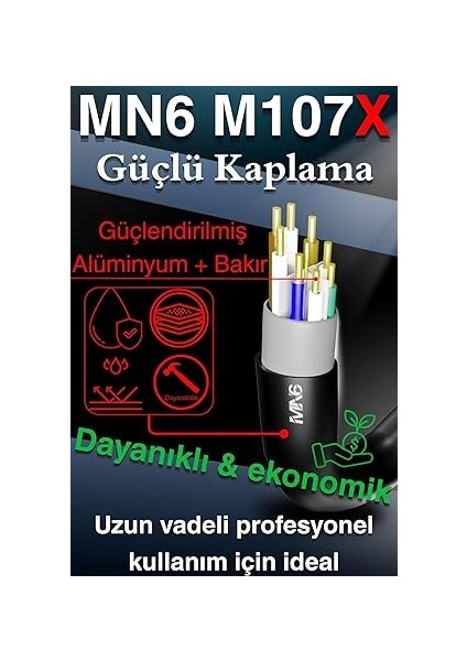 M107X Internet Kablosu 40 METRE/23AWG Utp 0,57MM/CAT 6 Iki Kat Korumalı/internet Bağlantı Kablosu 40 Metre/iç Dış Mekan Uyumlu/high Performance Cable (Metre, 40) (Ölçü, Metre, 40) fırsatları