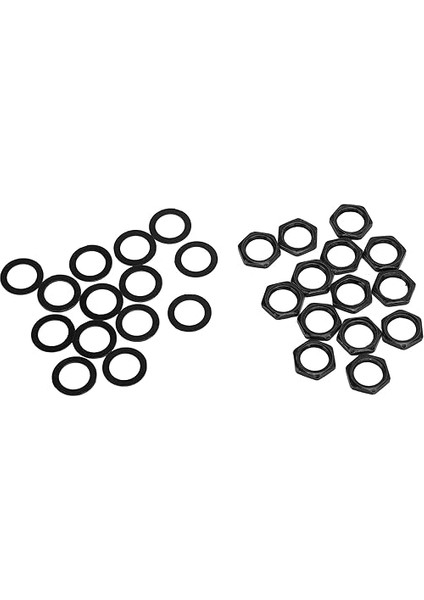 Gitar Somun Yıkayıcı Elektro Gitar Somun Yıkama Seti, G3 Gitar Jack Somunu, Behangroller Kiti Dişi Jack Soket Somunları Elektro Gitar Bas G3 / 8 Için Metal Yıkama Somunları (Black)