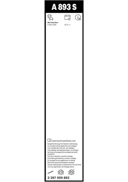 Aerotwin Silecek Seti Mercedes C Serisi W206 (2021-2024) [550/500 Mm] A893S 3397009893 fırsatları