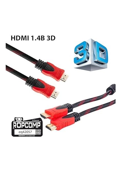 HDMI Kablosu 1.4b 3D HDMI Görüntü Monitör Kablosu 100CM modelleri