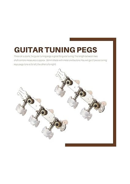 One Pair Guitar Tuning Pegs Machine Tuners White For Classic Guitar Guitar Part Accessories modelleri