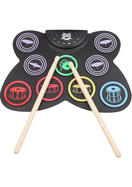 Rulo Davul Seti Silikon Rulo Elektronik Davul Rulo Davul Setleri Yeni Başlayanlar Için Taşınabilir Davul Setleri
