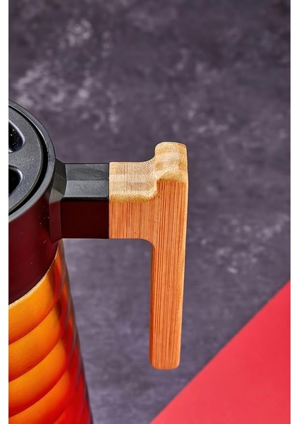 2 Litre Çift Katmanlı Paslanmaz Çelik Termos Bambu Saplı, 12 Saat Sıcak 24 Saat Soğuk Tutma Kapasite Kırmızı Sarı 2097KIRMIZISARI modelleri