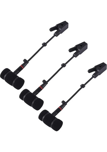 3 x Saksafon Mikrofon Tutucusu Rüzgar Enstrümanı Için Mikrofon Tutucu, Uzun Ömürlü Tutucu, Mini Mikrofon Şok Montaj Standı