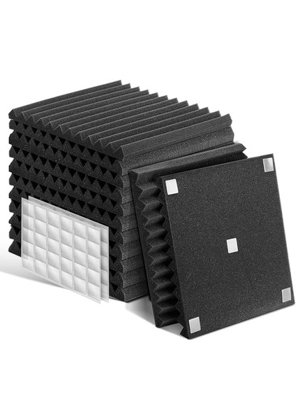 Akustik Köpük, Çıkartmalı, 12 Adet Ses Yalıtım Matı, Oyun Dekorasyonu, Podcast, Kayıt Stüdyosu, Ofis, Akustik Köpük Matlar Için