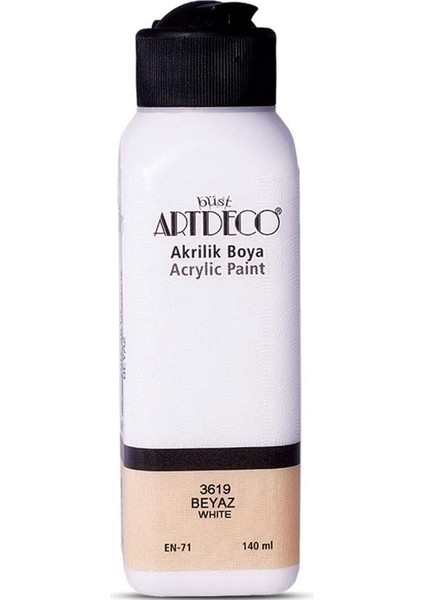 Akrilik Boya, 140ML, Beyaz 3619