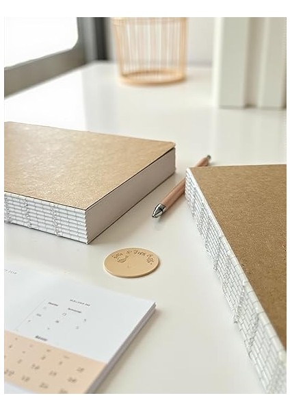 Tanıtım Özel Tasarım Kraft Kapaklı A5 Çizgisiz Not Defter - 180 Derece Açılabilir, Sırtı DIKIŞLI,%100 El Işçiliği, Ofis Için Ideal, Planlayıcı (Enzo Sayfa) modelleri