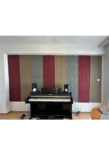 Akustik ve Dekoratif Lambiri Desenli Keçe Panel 45X90 cm / 2 Adet / 0,81 M² Bej fırsatları
