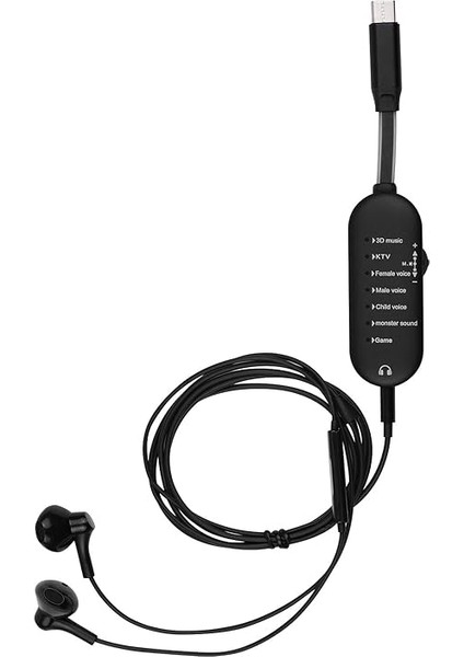 Sk7 Taşınabil Fon Ses Kartı Ses Değiştirici 7 Ses Efekti Pe-C Fişi La Canlı Yayın Çevrimiçi Karaoke Video Oyunu Oynama Siyah fırsatları