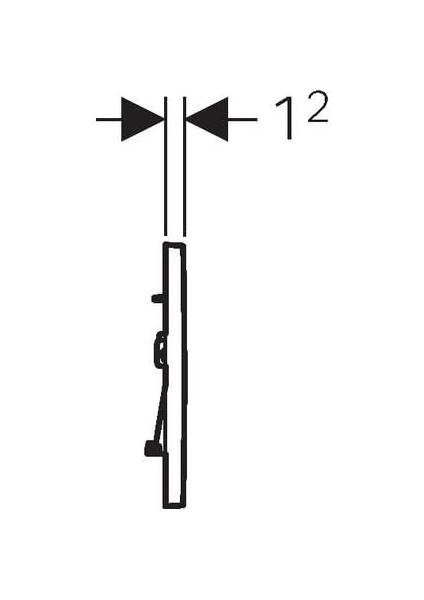30 Geberit Kumanda Plakası, 1 Adet, Parlak Krom/chrome, 115.883. Kh. 1 modelleri