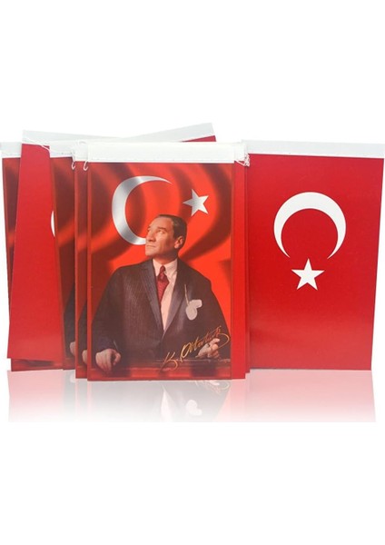 Ipli Kağıt Atalı Türk Bayraklı, 23 Nisan 19 Mayıs Süsleme 1 Paket