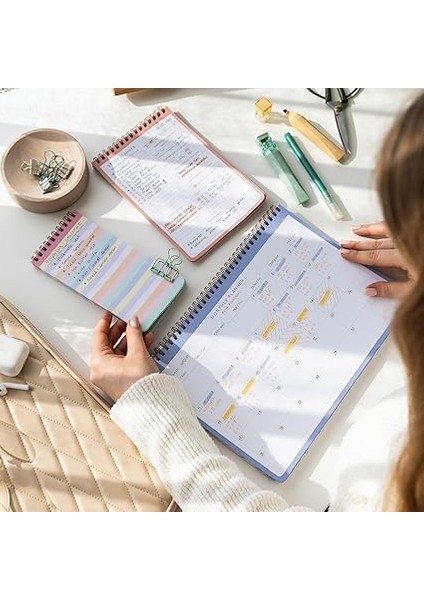 A4 Haftalık ve Günlük 3’lü Masaüstü Süresiz Planlayıcı Set – Çiçekler fiyatları