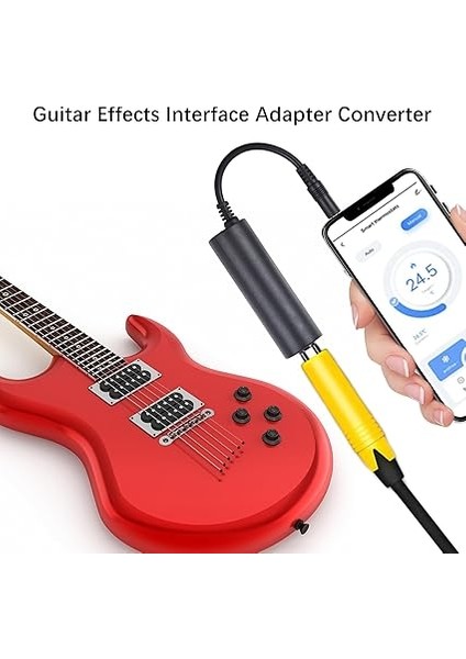 Gitar Arayüz Dönüştürücü Gitar Arayüzü Dönüştürücü Gitar Efektleri Arayüz Adaptörü Dönüştürücü Ios Telefon/pad/pod Için Yedek Gitar modelleri
