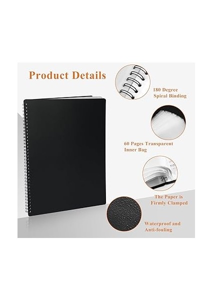 Müzik Sayfası Klasörü, 60 Sayfa A4 Boyutlu Saklanan Belgeler Tutucu Çanta, 1 Paket Yapışkan Notlu, Su Geçirmez, Gevşek Yaprak Şeffaf, Müzisyenler ve Gruplar Için Boş Plastik Konser Koro Klasörü modelleri