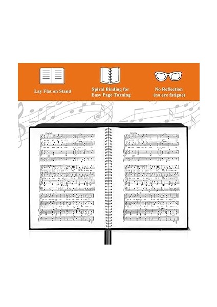 Müzik Sayfası Klasörü, 60 Sayfa A4 Boyutlu Saklanan Belgeler Tutucu Çanta, 1 Paket Yapışkan Notlu, Su Geçirmez, Gevşek Yaprak Şeffaf, Müzisyenler ve Gruplar Için Boş Plastik Konser Koro Klasörü fırsatları