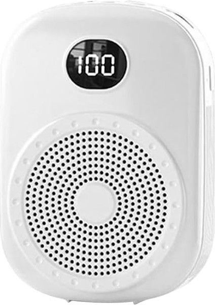 Ses Amplifikatörü Taşınabil Megafon Pa Sistemi Kablolu Baş Üstü Mikrofon Bt Kablolu Mikrofon Amplifikatörü Öğretmen Tur Konuşmacısı Için Hafif Dijital Ekran Beyaz