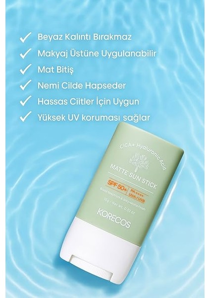 Matte Sun Stick SPF50+ Pa++++ Uva/uvb Mat Bitiş Sağlayan Yüksek Korumalı Stick Formunda Güneş Kremi modelleri