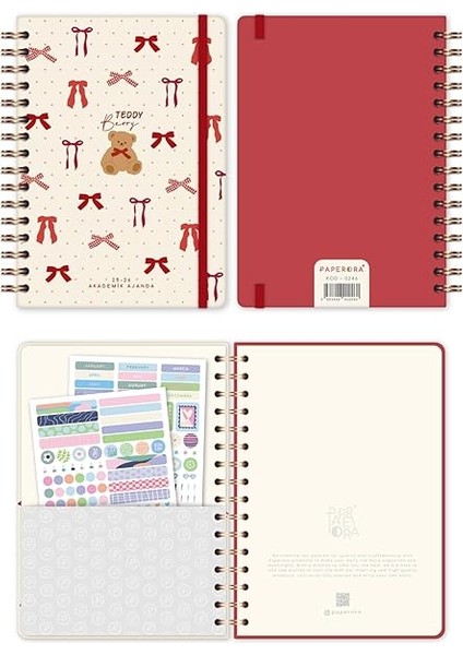 A5 Spiralli 16 Aylık Akademik Ajanda - Ayıcık fırsatları