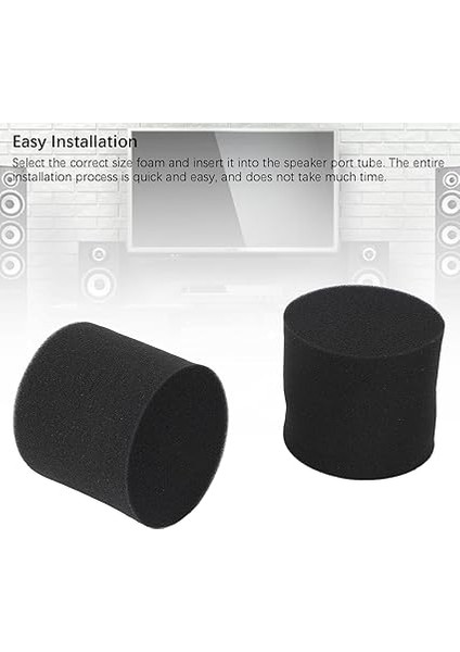 2pcs Hoparlör Bağlantı Noktası Tüp Sünger Yedek Hoparlör Bağlantı Noktası Tüp Aksesuarı Bas Refleksini Geliştirir ve Hoparlör Dolabı Bağlantı Noktası Tüpü Için Ses Kalitesi indirimleri